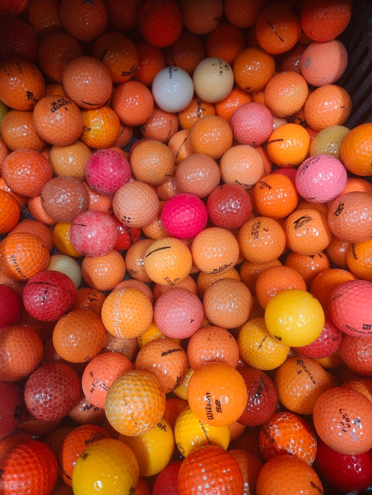 oranje golfballen 100 stuks, Ophalen of Verzenden