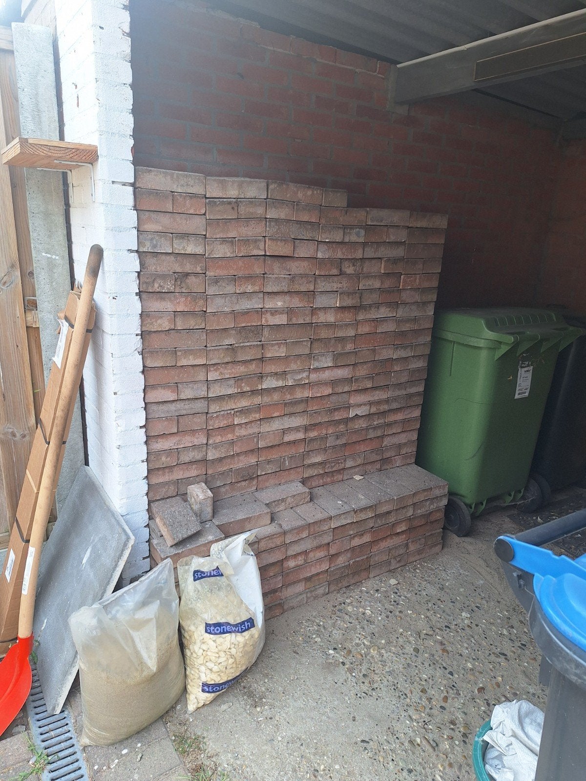 20m² proper gemaakte klinkers 22x11x6cm, Jardin & Terrasse, Pavé & Dalles, Enlèvement, Utilisé, Autres matériaux, Briques