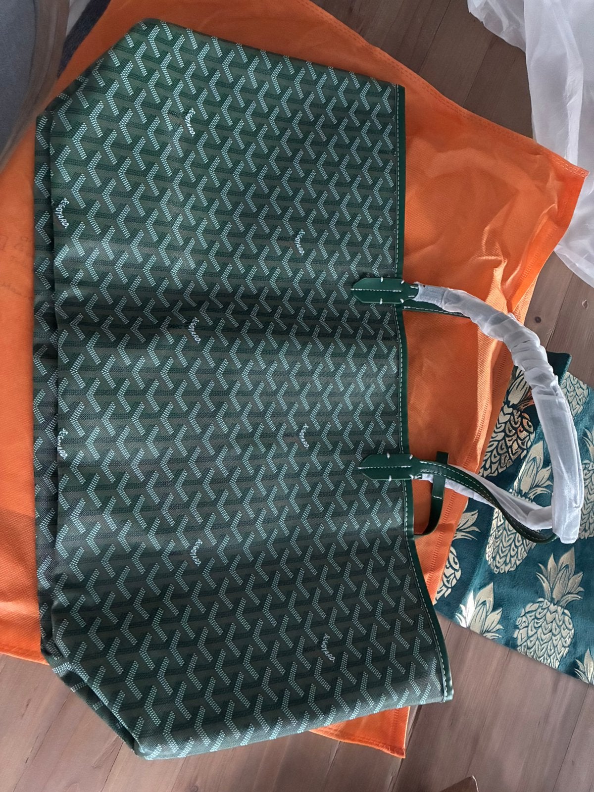 Sac a main unbranded type cabas Goyard vert, Handtassen en Accessoires, Ophalen of Verzenden, Nieuw