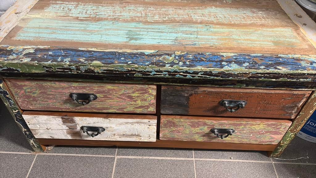 Meubel in recycled boatwood, Ophalen, Zo goed als nieuw