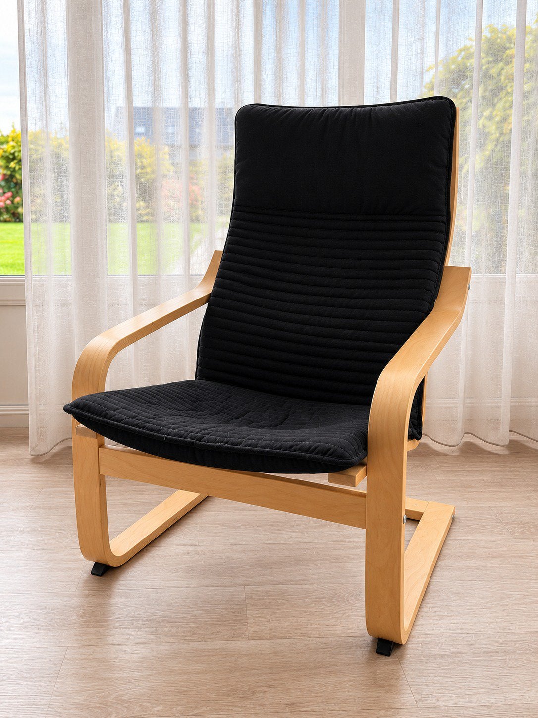 IKEA relaxfauteuil – zwart kussen – zeer mooie staat, Enlèvement, Comme neuf