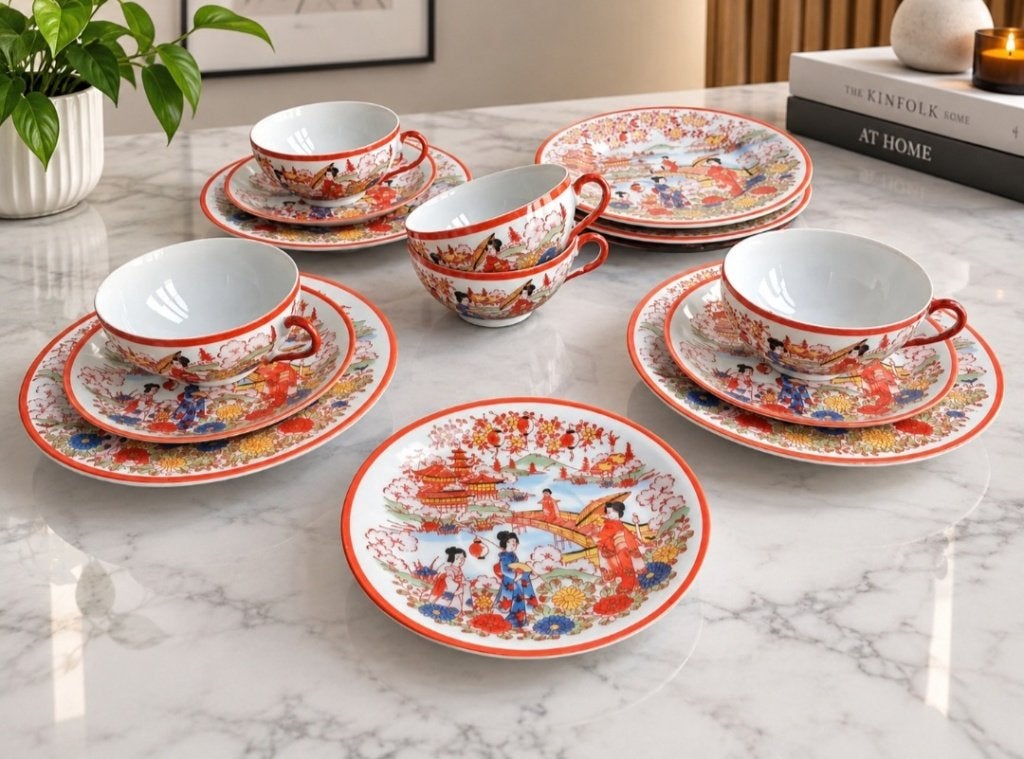Porcelaine japonaise vintage peinte à la main, Antiquités & Art, Enlèvement ou Envoi