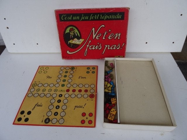 Oud spel Maak je geen zorgen” ref 50 - klein model 17x23 cm, Ophalen of Verzenden