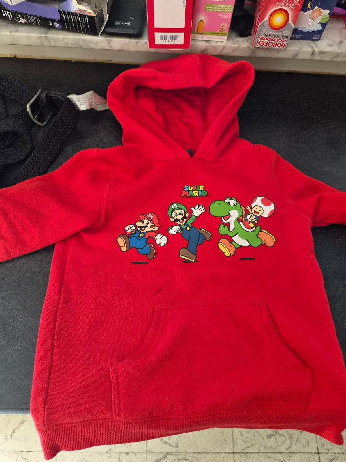 Trui van Mario voor 6 jaar, Ophalen