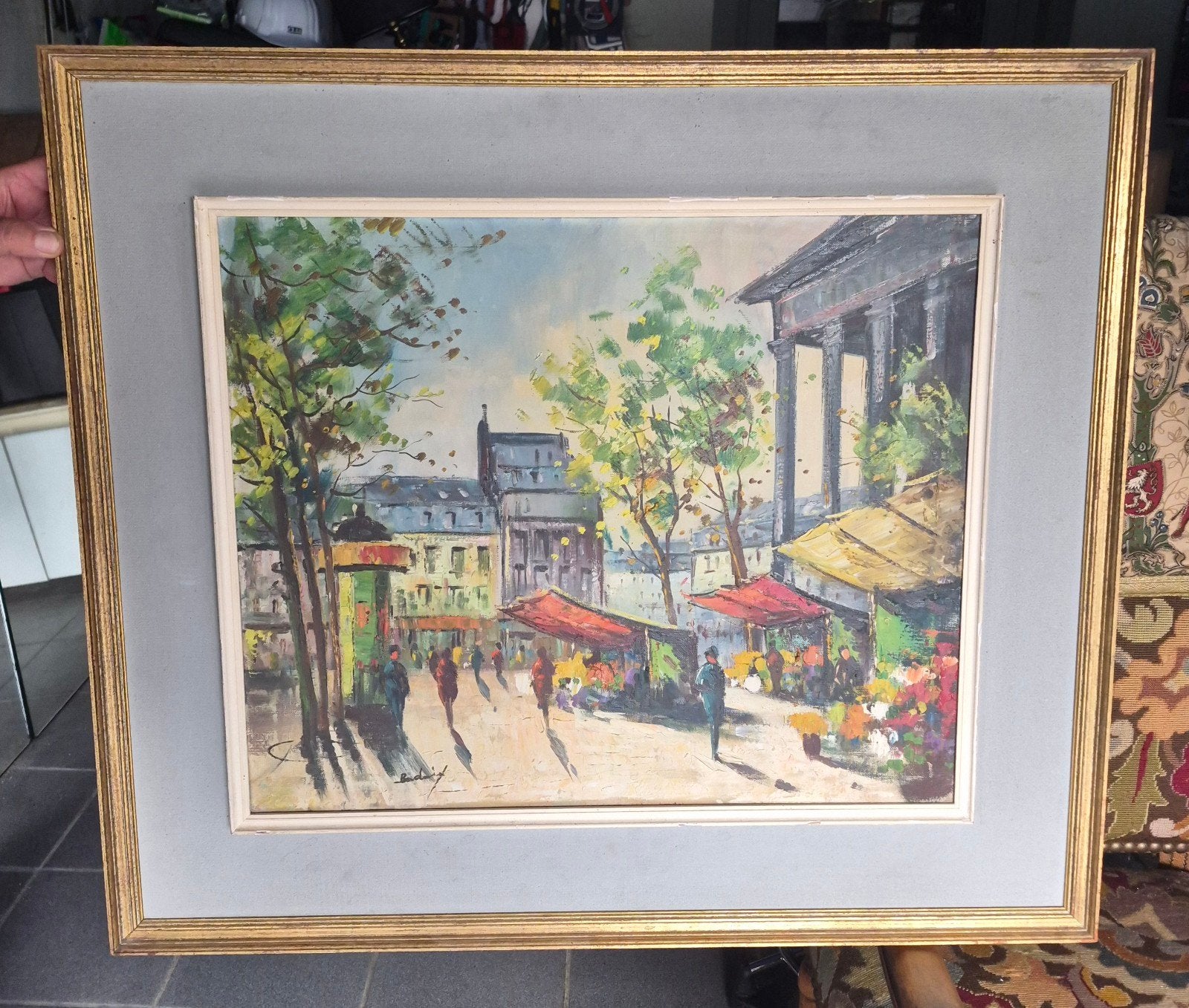 Schilderij, Antiquités & Art, Enlèvement, Paysage urbain / rural