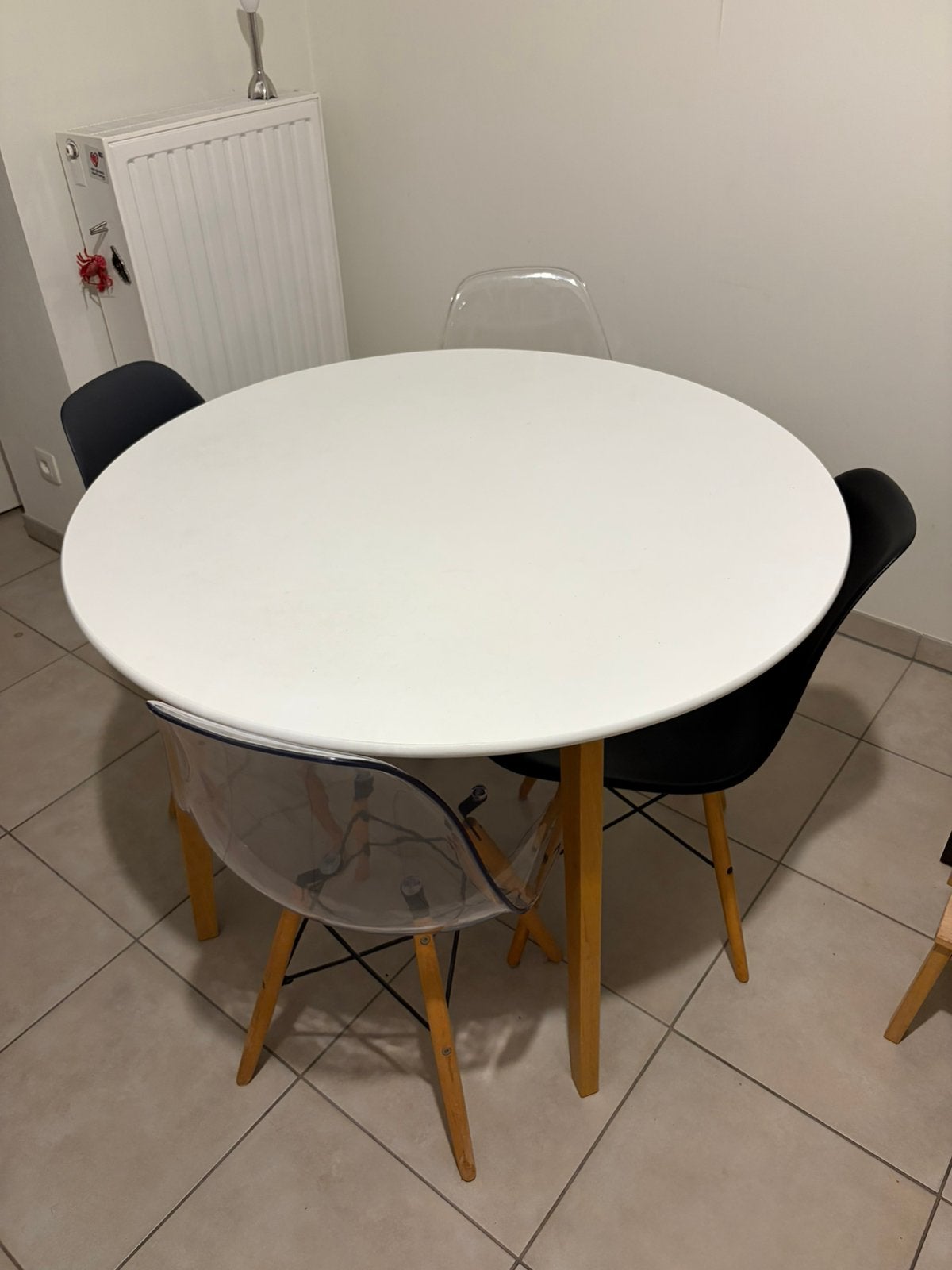 Tafel met 4 stoelen, Ophalen, Gebruikt, Rond, Scandinavisch