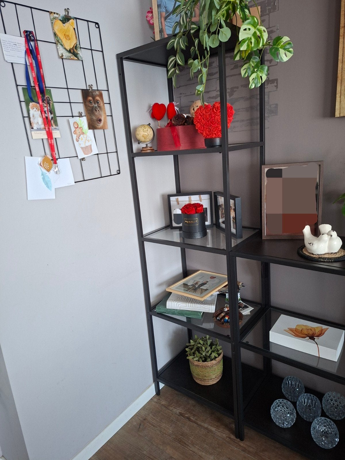 Étagère en métal noir, Huis en Inrichting, Woonaccessoires | Etagères, Ophalen, Zo goed als nieuw