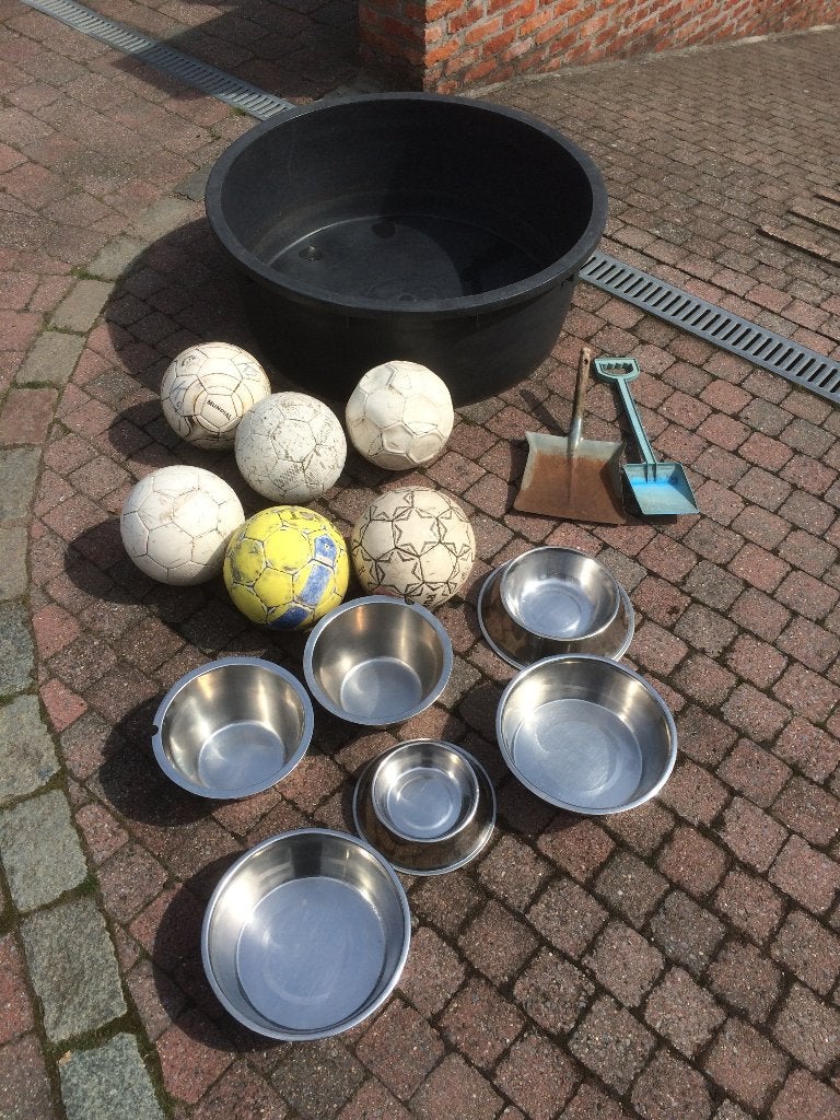 pataugeoire pour chien, balles, gamelles, pelles à caca, Enlèvement, Utilisé