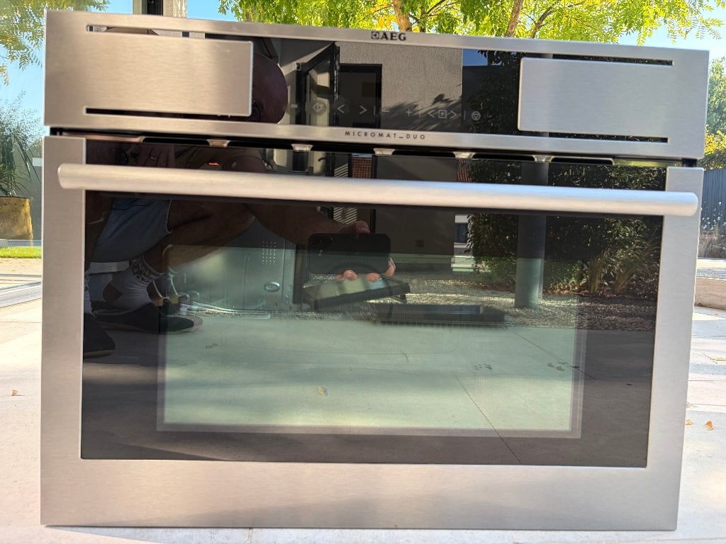AEG inbouw combi (grill) micogolfoven, Ophalen, Microgolfoven, 60 cm of meer, Grill