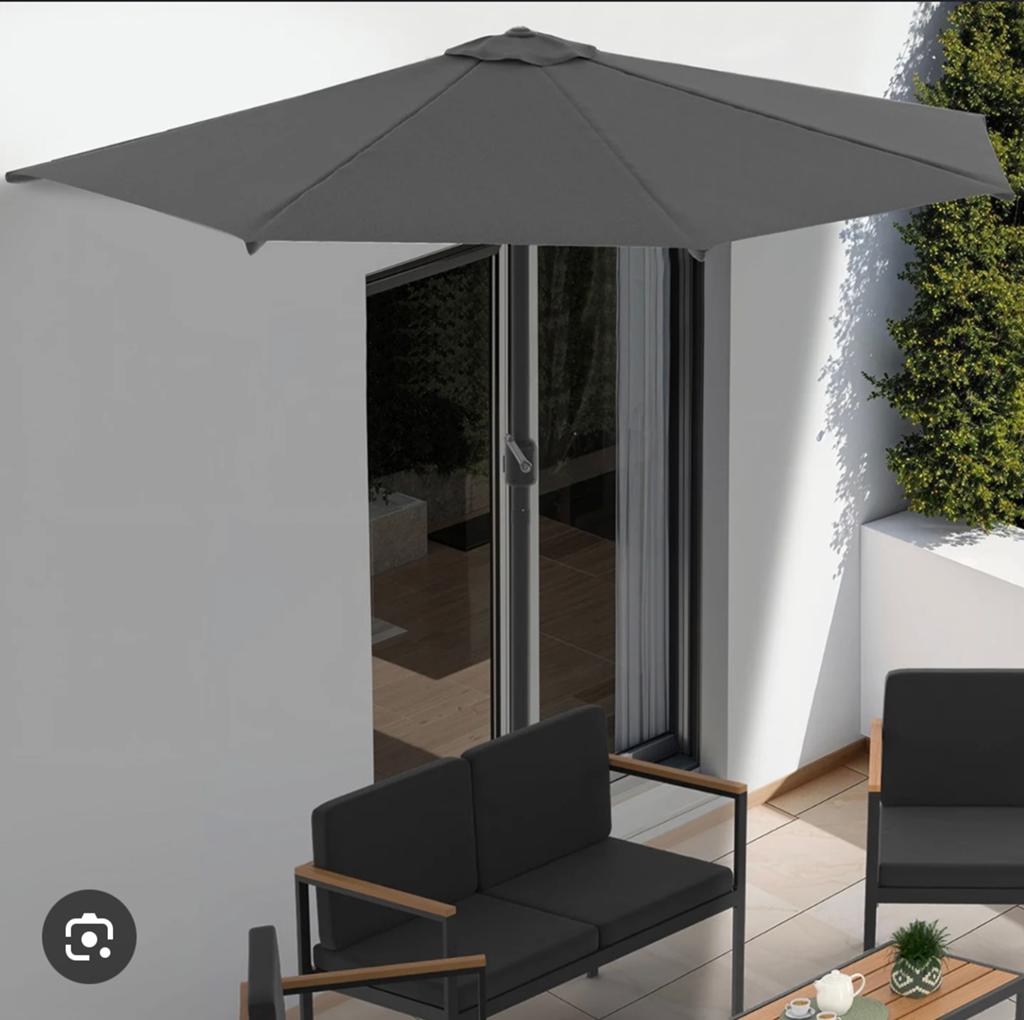 Halve parasol MET hoes, Tuin en Terras, Tuinhuizen, Ophalen, Nieuw, Overige materialen