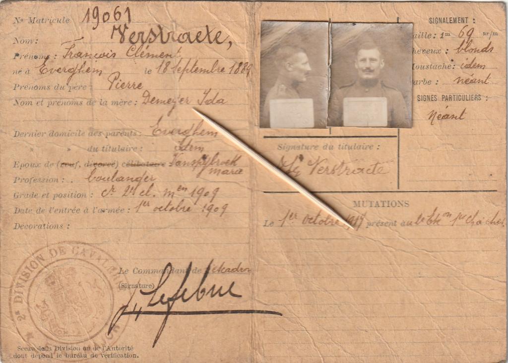 Passeport militaire 1909, Envoi