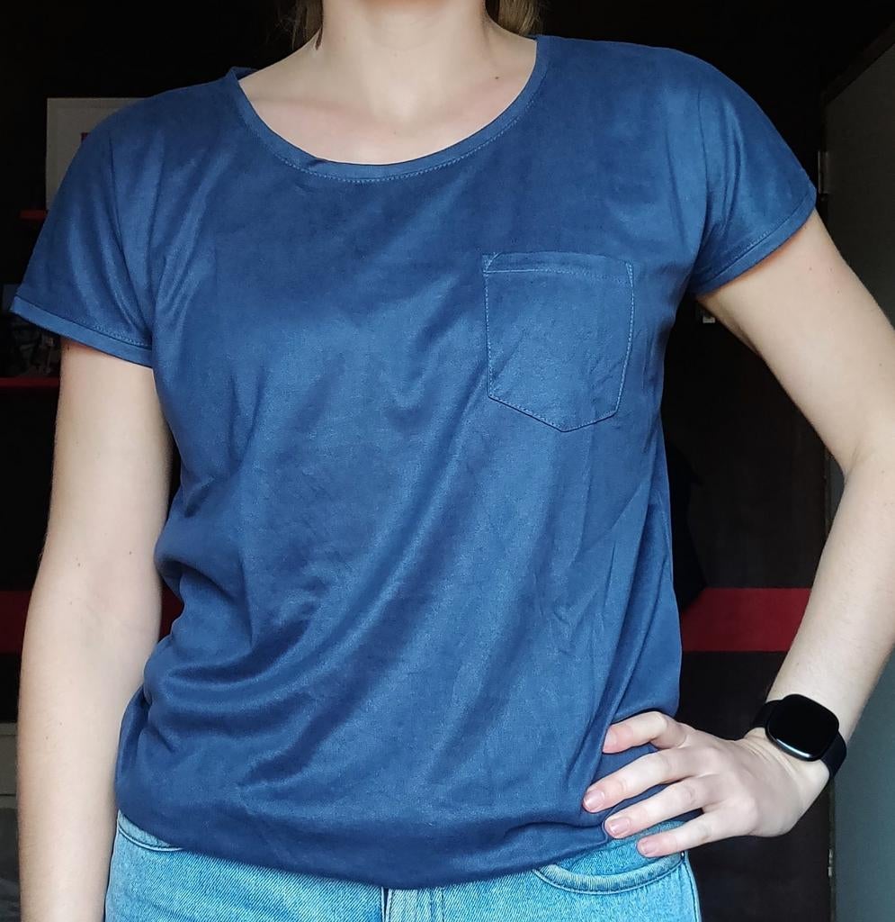 Suede T-shirt Costes maat 36, Ophalen of Verzenden, Maat 36 (S), Blauw