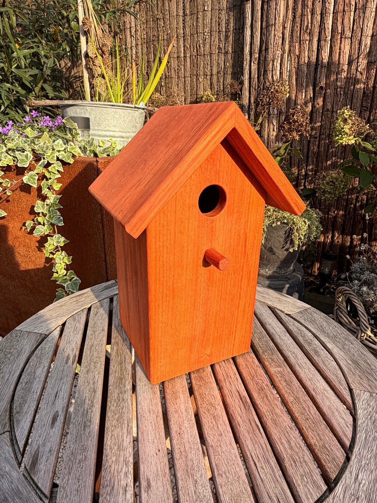 Luxe vogelkastje in massief padouk, Tuin en Terras, Ophalen, Nieuw