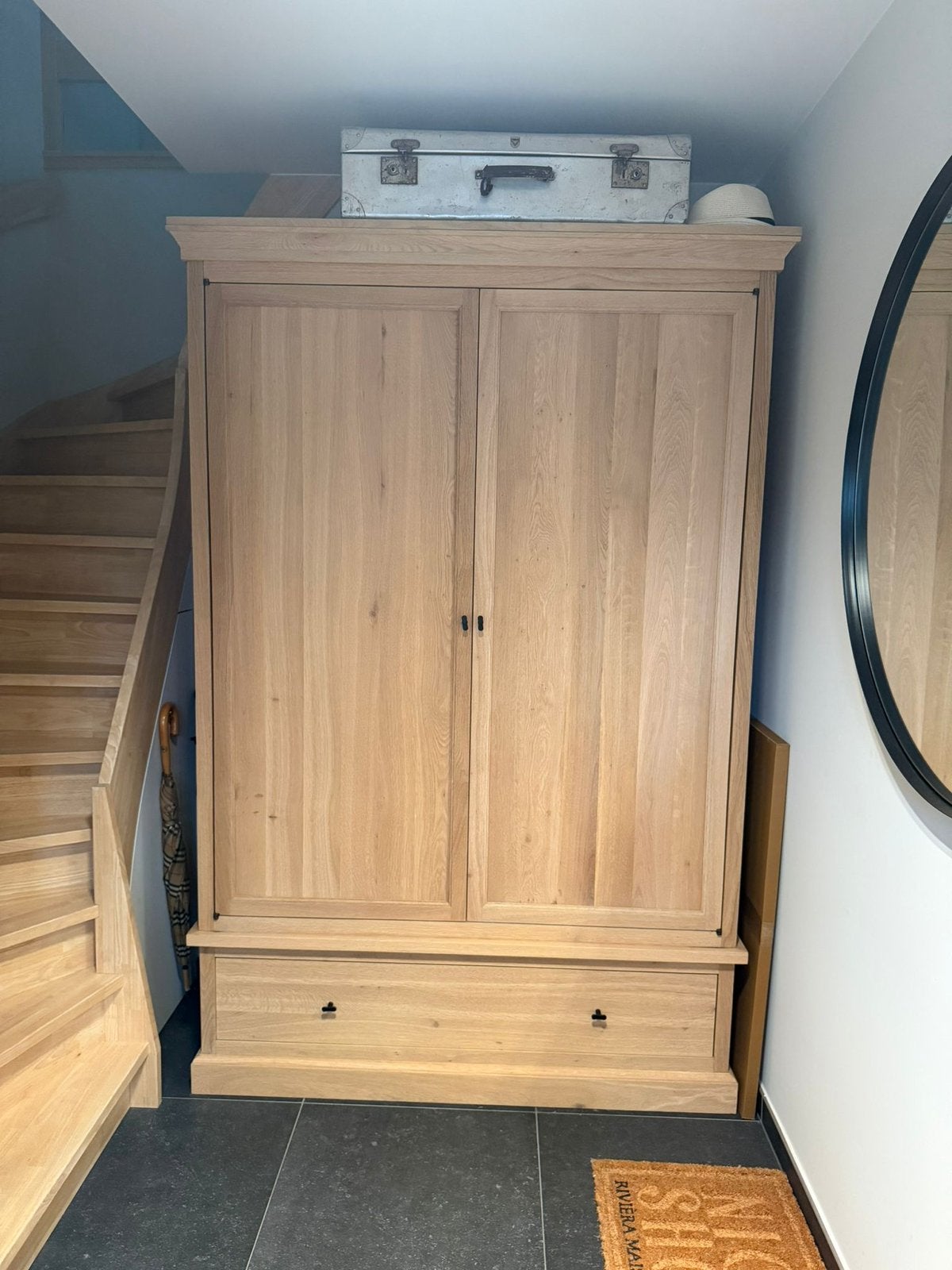 Wardrobe volledige in eik naturelle., Ophalen, Nieuw, Eikenhout, Landenlijk