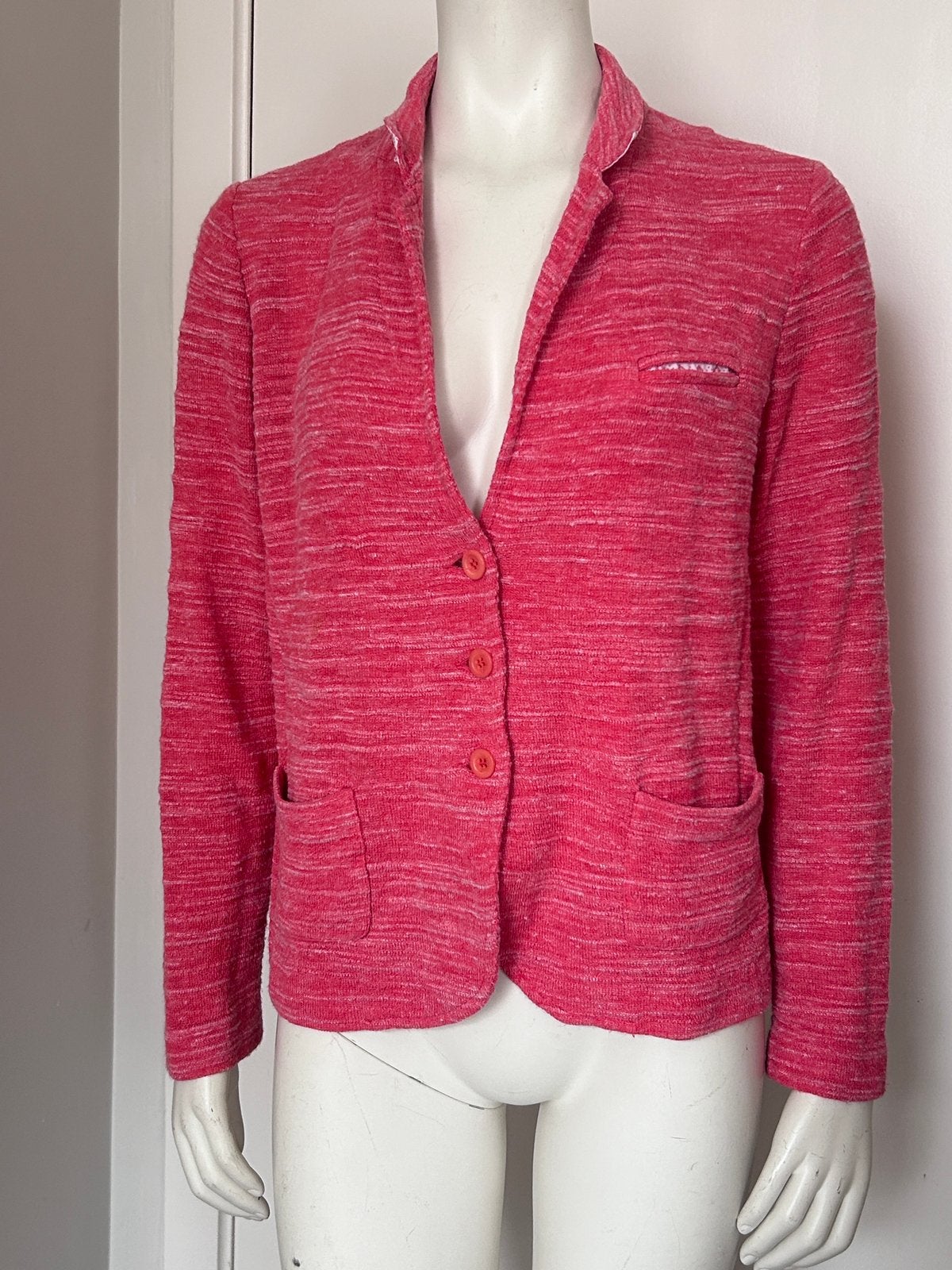 Amina Rubinacci cardigan chiné corail lin FR42 IT46, Enlèvement ou Envoi, Beige