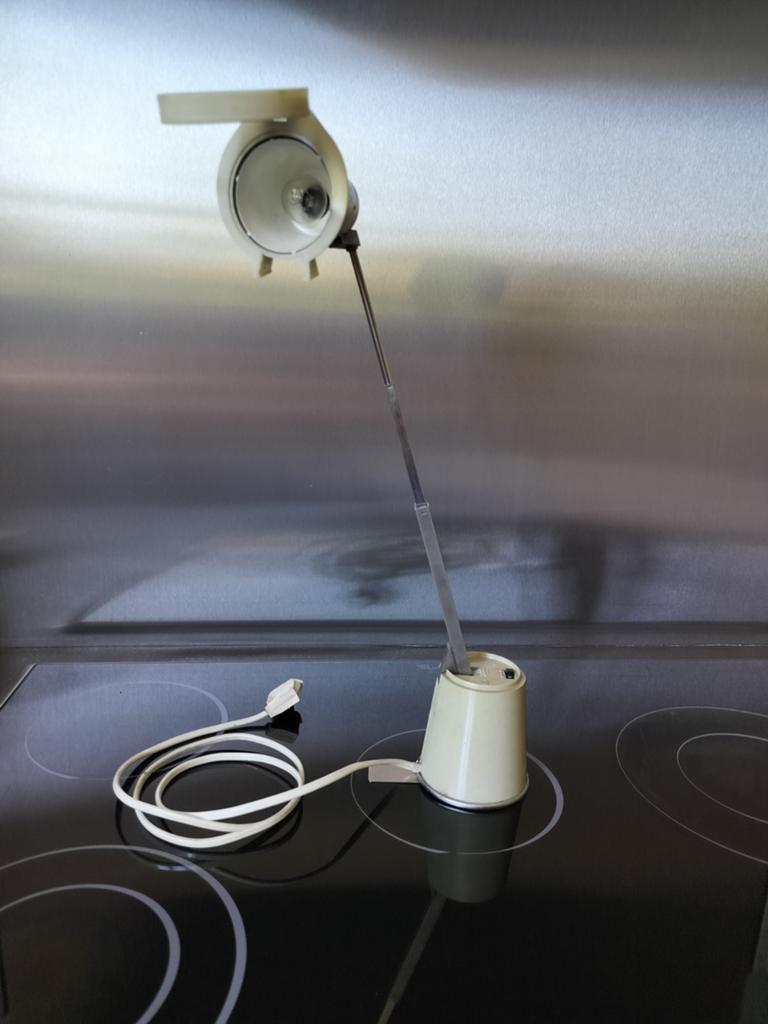 Vintage lamp met loep., Huis en Inrichting, Lampen | Vloerlampen, Ophalen of Verzenden