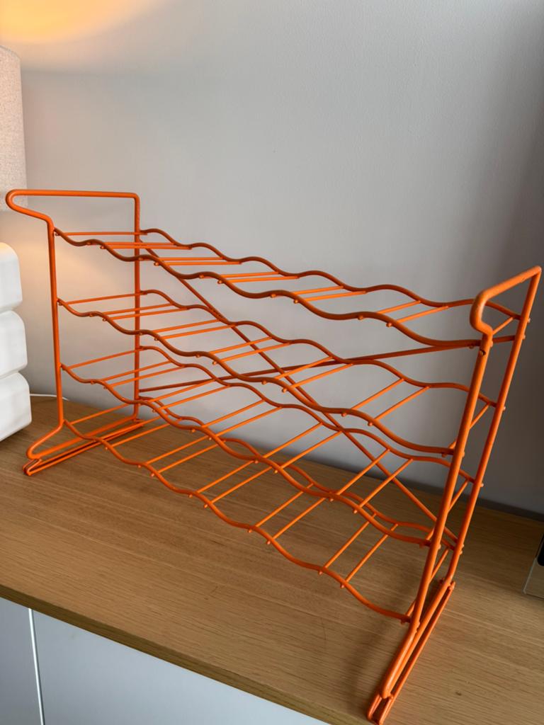 Vintage oranje wijnrek, Tomado stijl, 42x60cm, Huis en Inrichting, Ophalen, Zo goed als nieuw