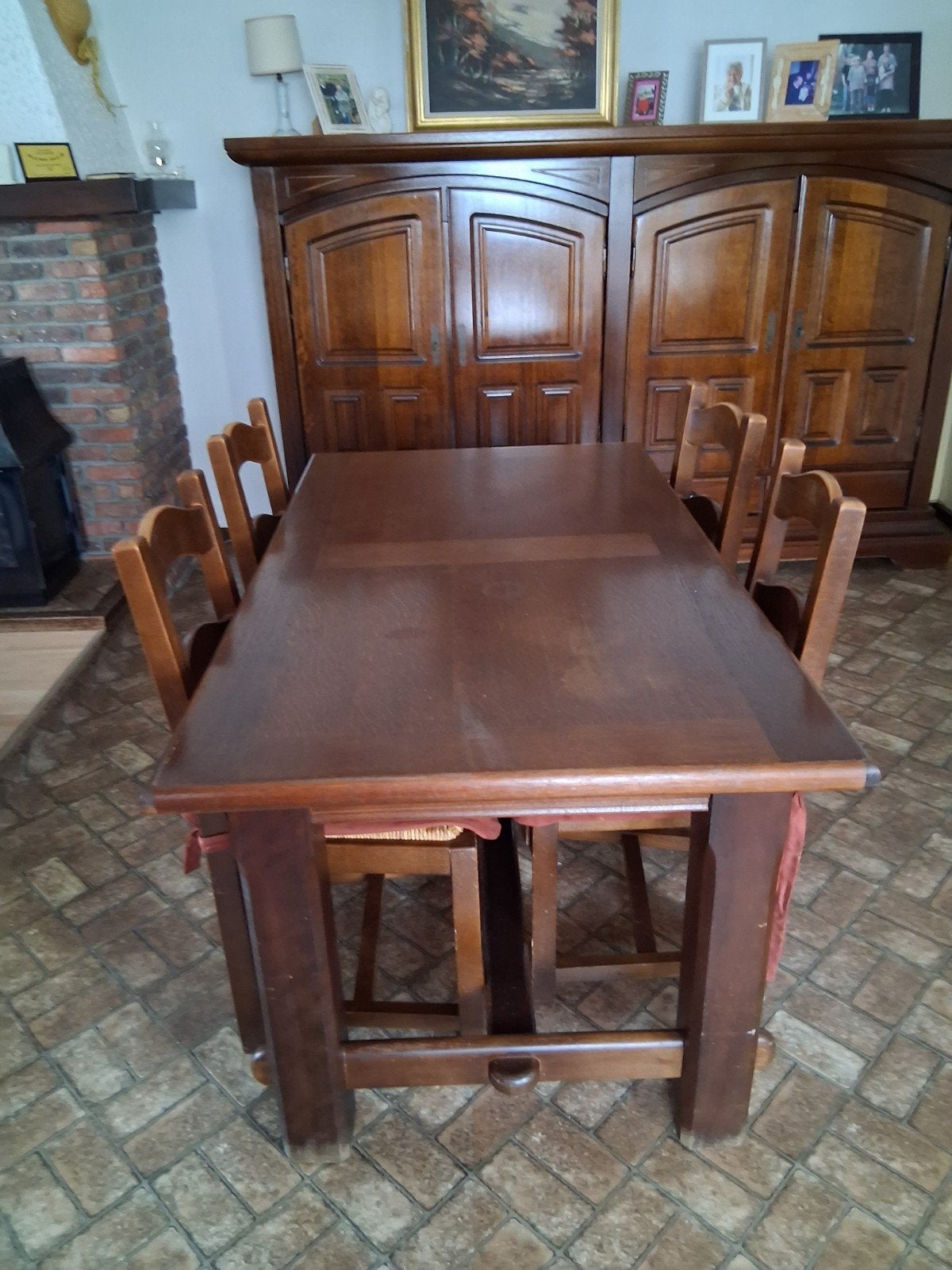 tafel met 6 stoelen, Ophalen, Gebruikt