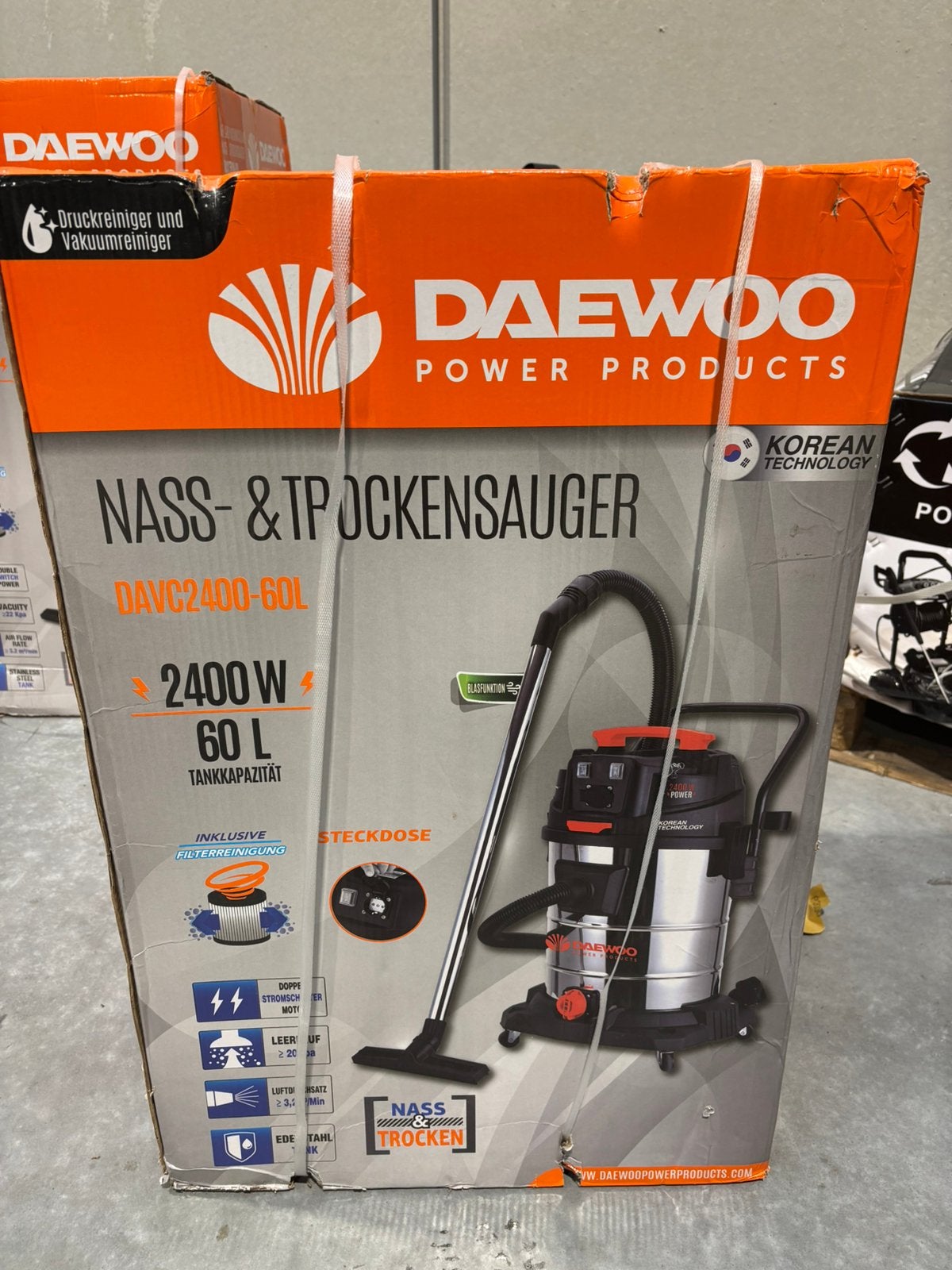 Aspirateur industriel Daewoo Power Products DAVC2400-60L, Enlèvement, Comme neuf, Aspirateur industriel