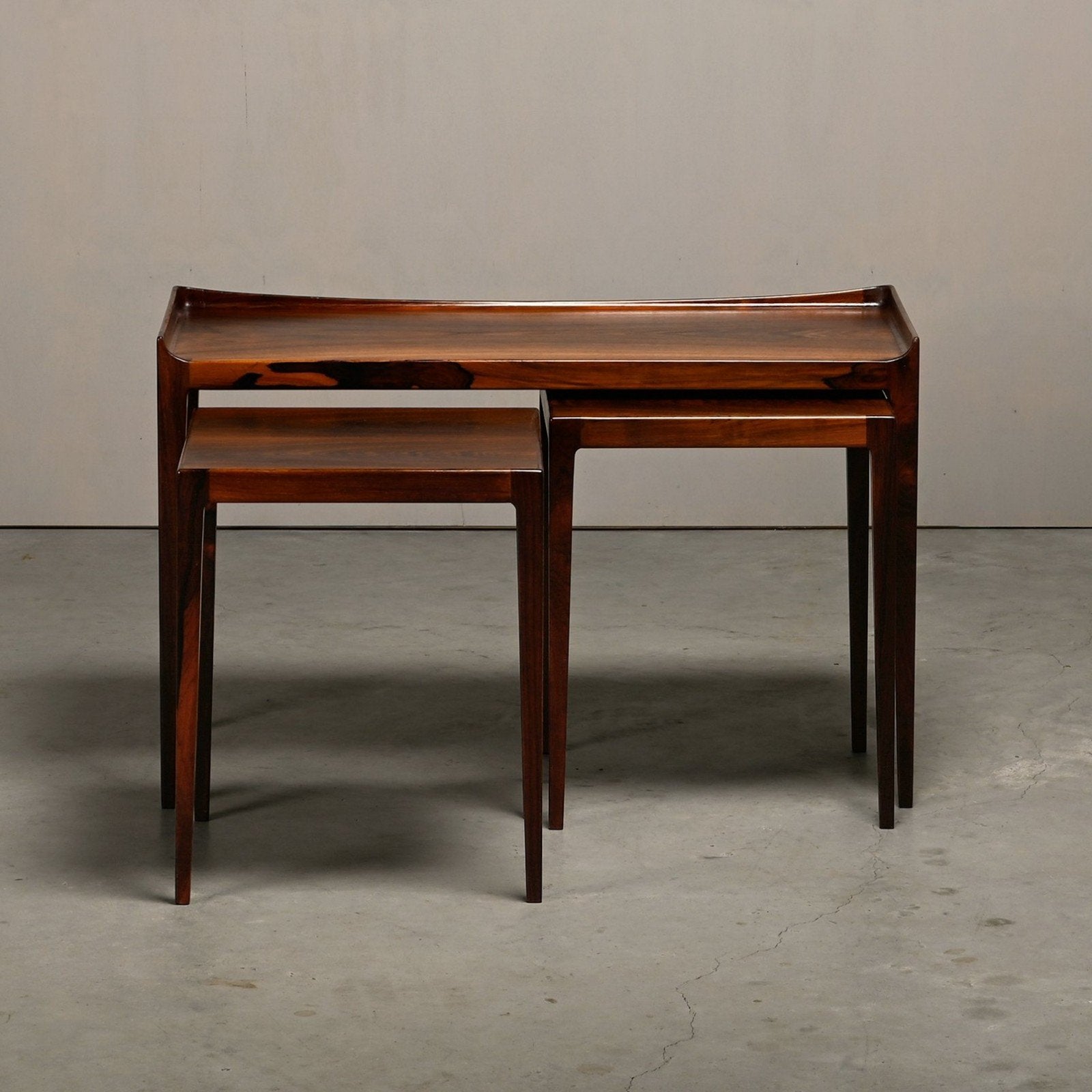 Tables gigognes, coffee and nesting table, Kurt Østervig1963, Enlèvement, Verre