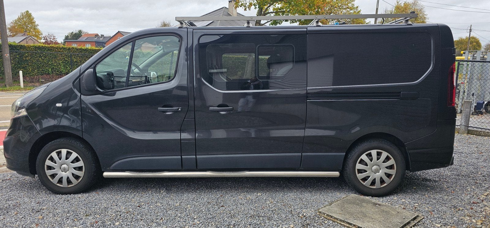 Opel Vivaro BiTurbo  2018 Lange versie  6 plaatsen, Euro 6, Zwart, Sound system, Bedrijf