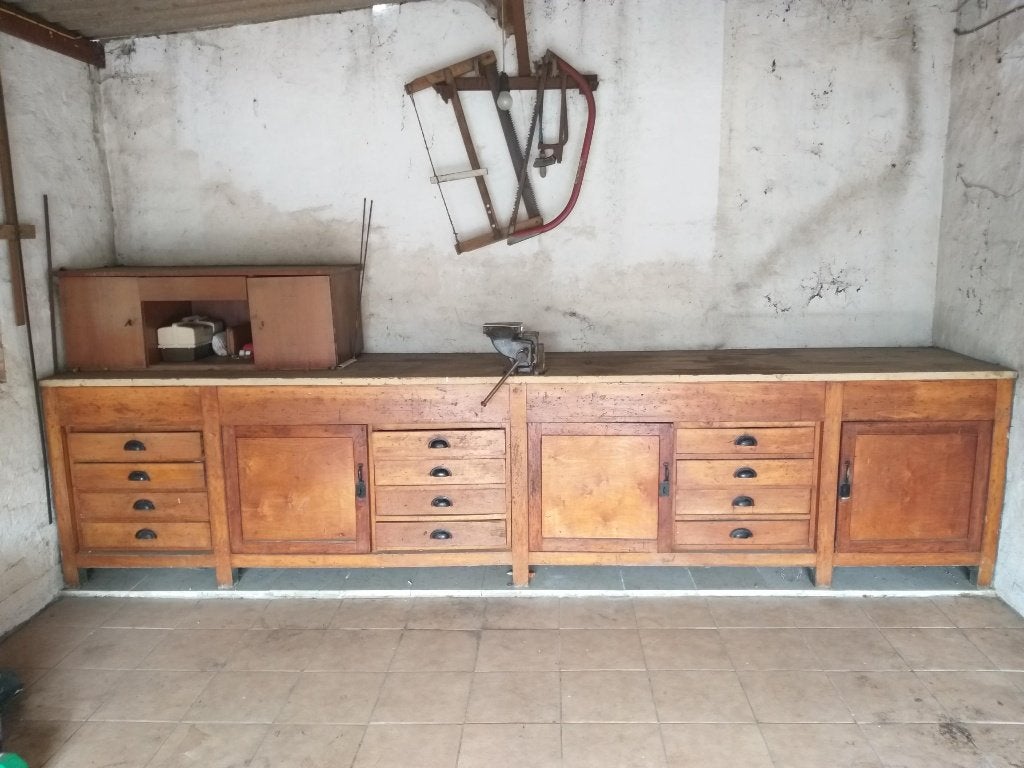 werkbank, Ophalen, Gebruikt, 170 cm of meer, Bankschroef