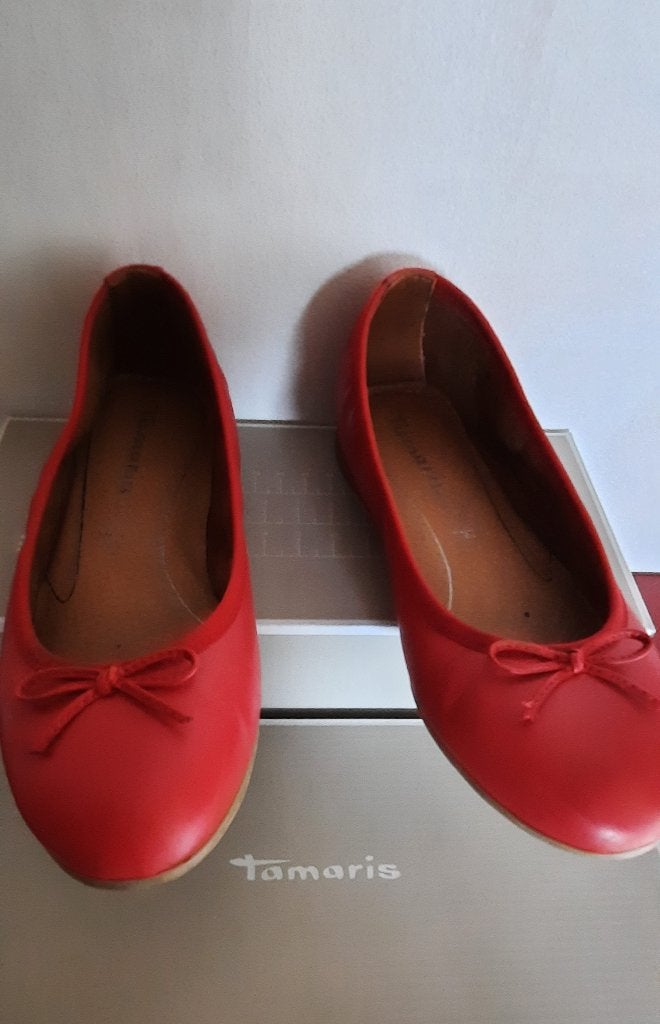 ballerina, Tamaris, Zo goed als nieuw, Rood, Ballerina's