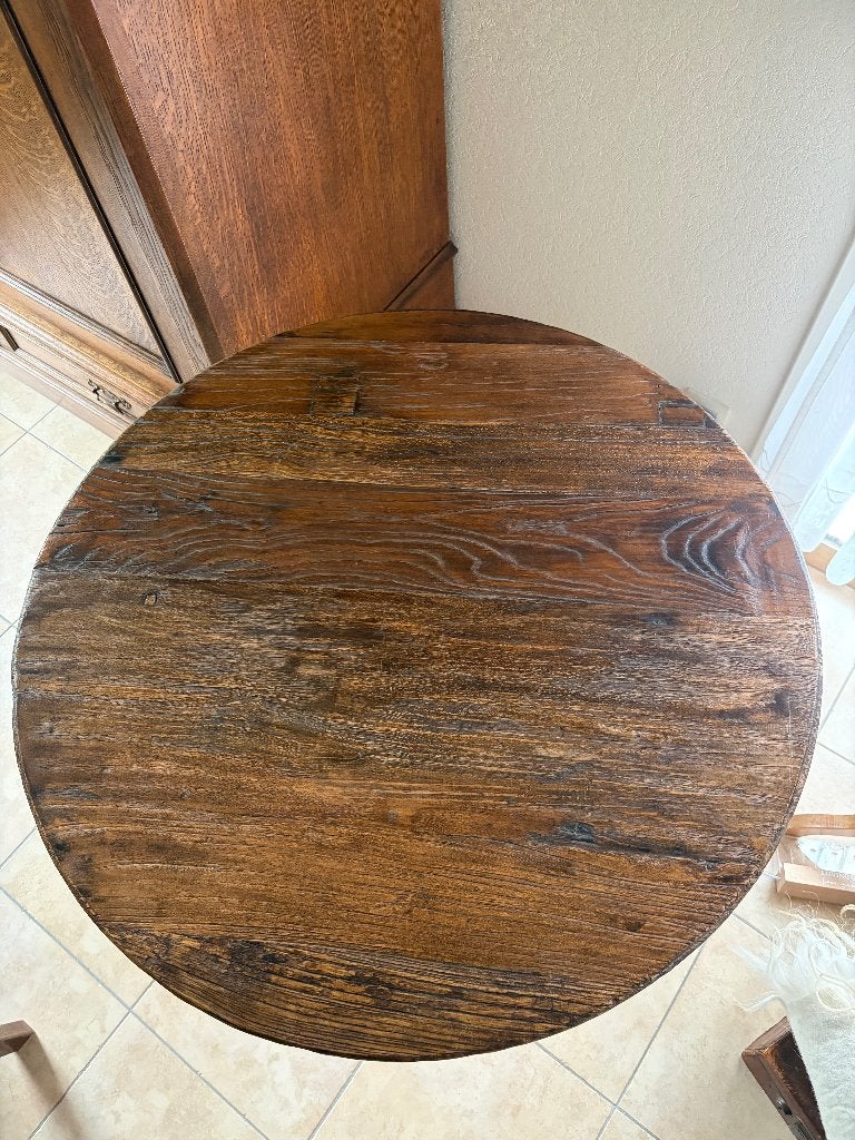Belle table ronde/table à vin !, Maison & Meubles, Rond, Comme neuf, Landelijk, Enlèvement