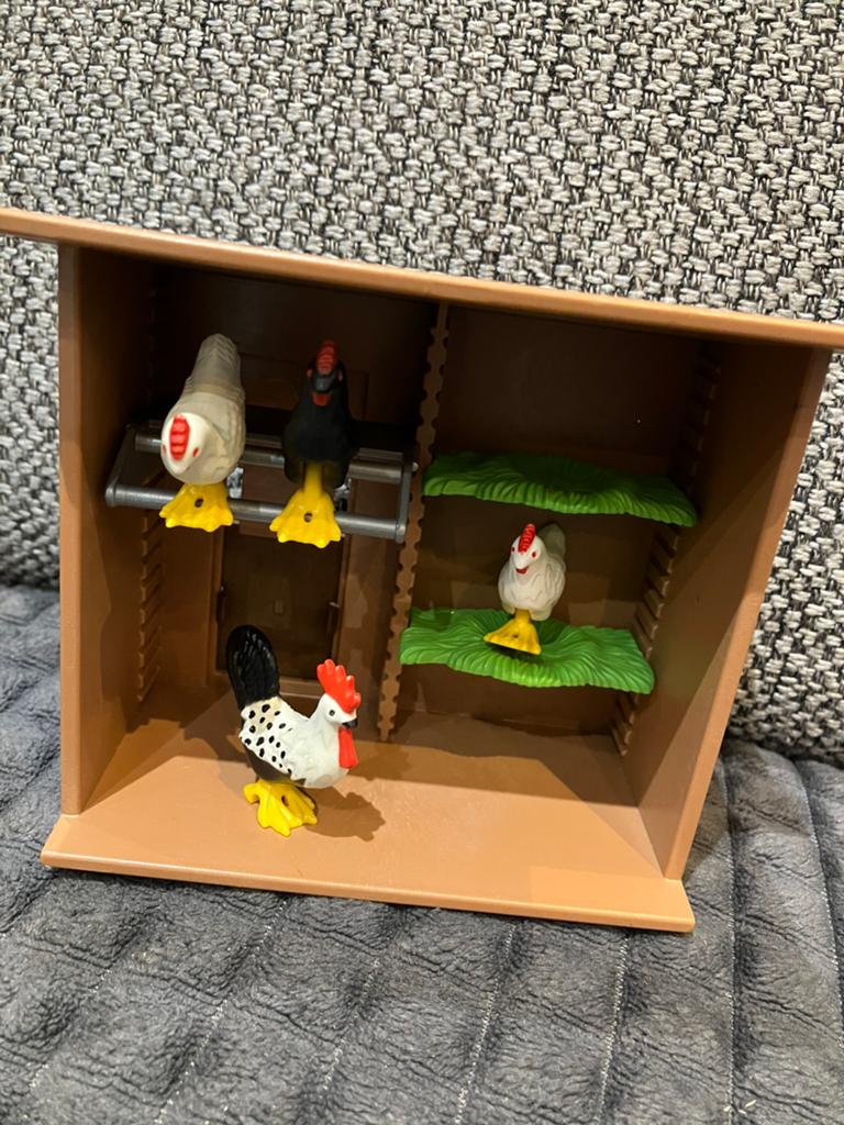 Poulailler Playmobil avec 3 poules et 1 coq, Enlèvement ou Envoi, Comme neuf