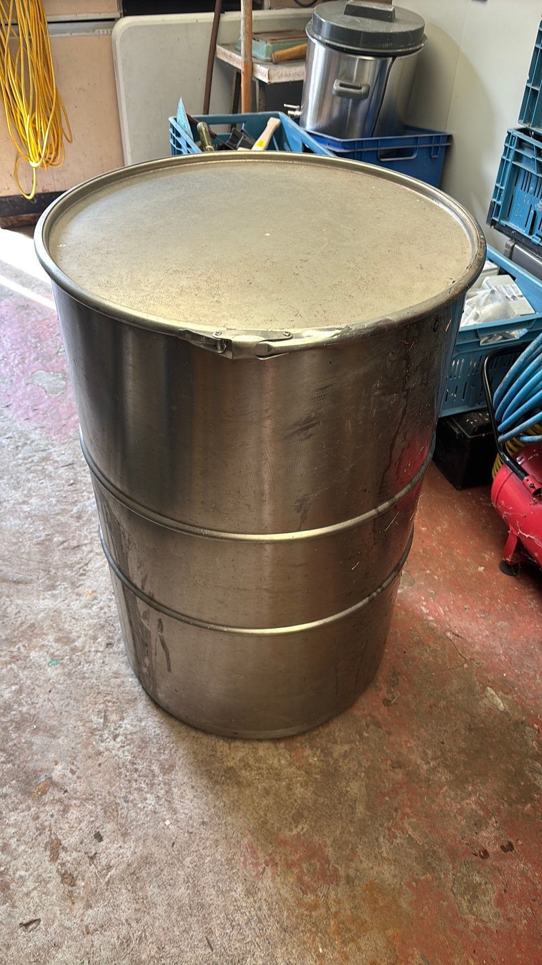RVS vat 200L, Ophalen, Gebruikt