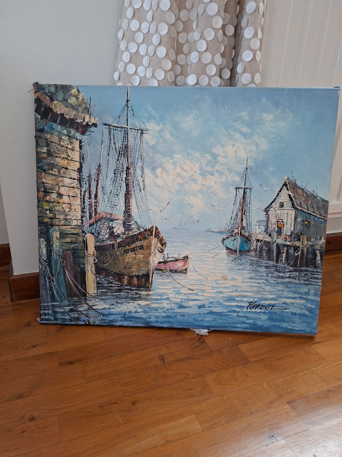 Marine 50/60, Enlèvement ou Envoi, Peinture à l'huile, Signé, Maritime / eau