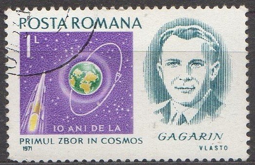 Roemenië - Kosmonaut Yuri Gagarin - 1971, Timbres & Monnaies, Timbres | Europe | Autre, Enlèvement ou Envoi, Affranchi