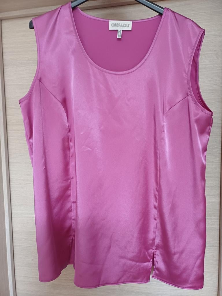 Chalou( duurder merk) feestbloesje paars Mt 50, Kleding | Dames, Grote Maten, Blouse of Tuniek, Paars, Chalou, Ophalen of Verzenden