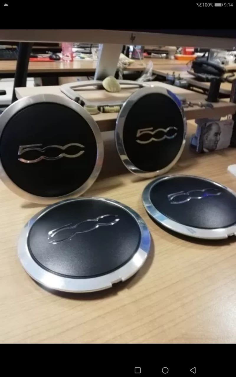 Fiat 500 naafdoppen center caps 133 mm, Auto diversen, Wieldoppen, Ophalen of Verzenden, Nieuw