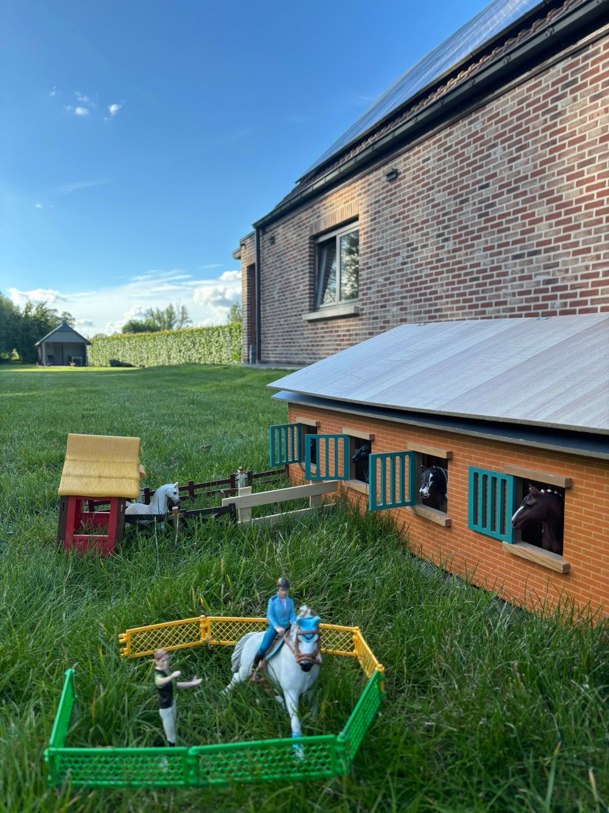 Schleich paarden met manege, Ophalen, Gebruikt
