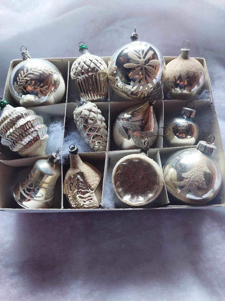 Vintage kerst ornamenten, Diversen, Ophalen of Verzenden, Gebruikt