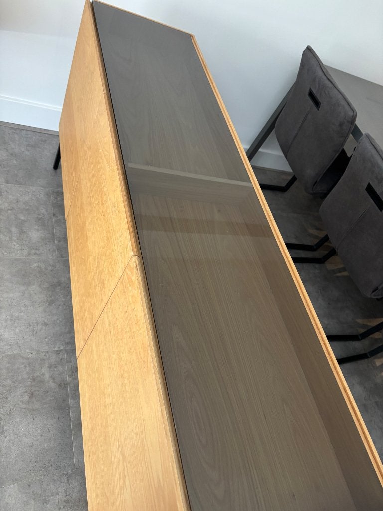 Meuble TV - Buffet bas design - très bel état, Maison & Meubles, Moins de 100 cm, 150 à 200 cm, Contemporain, Enlèvement