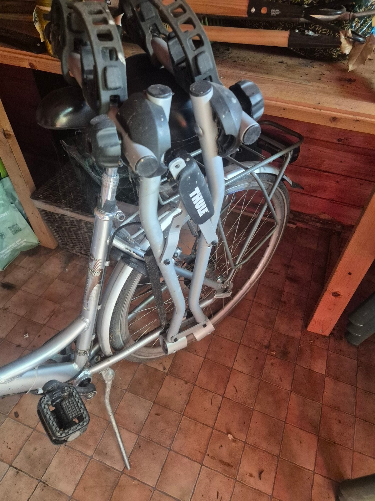 Tule fietsen drager, Ophalen