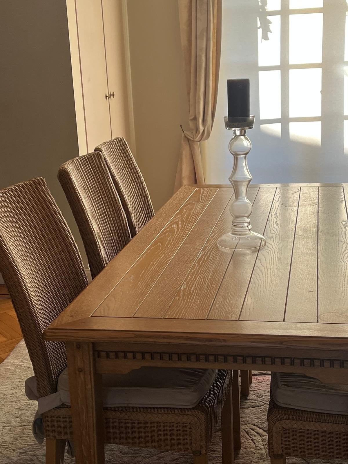 Eiken eettafel, Ophalen