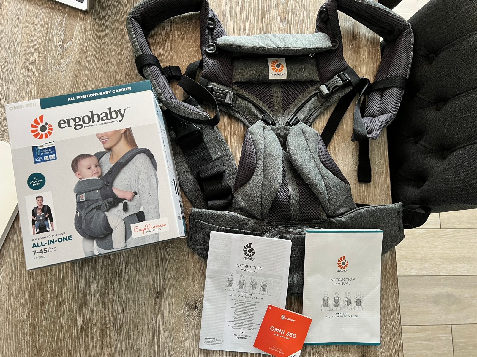 Ergobaby Omni 360 draagzak, Buik of Rug, Zo goed als nieuw, Draagzak, Ophalen