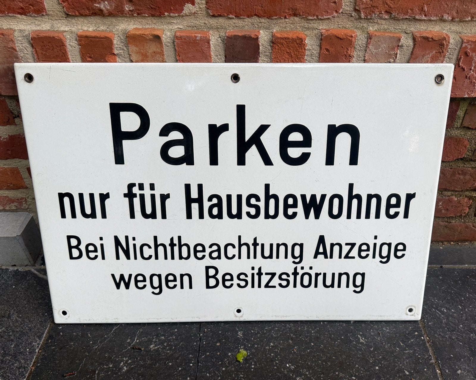 Emaille bord parkeren, Verzamelen, Ophalen of Verzenden, Zo goed als nieuw