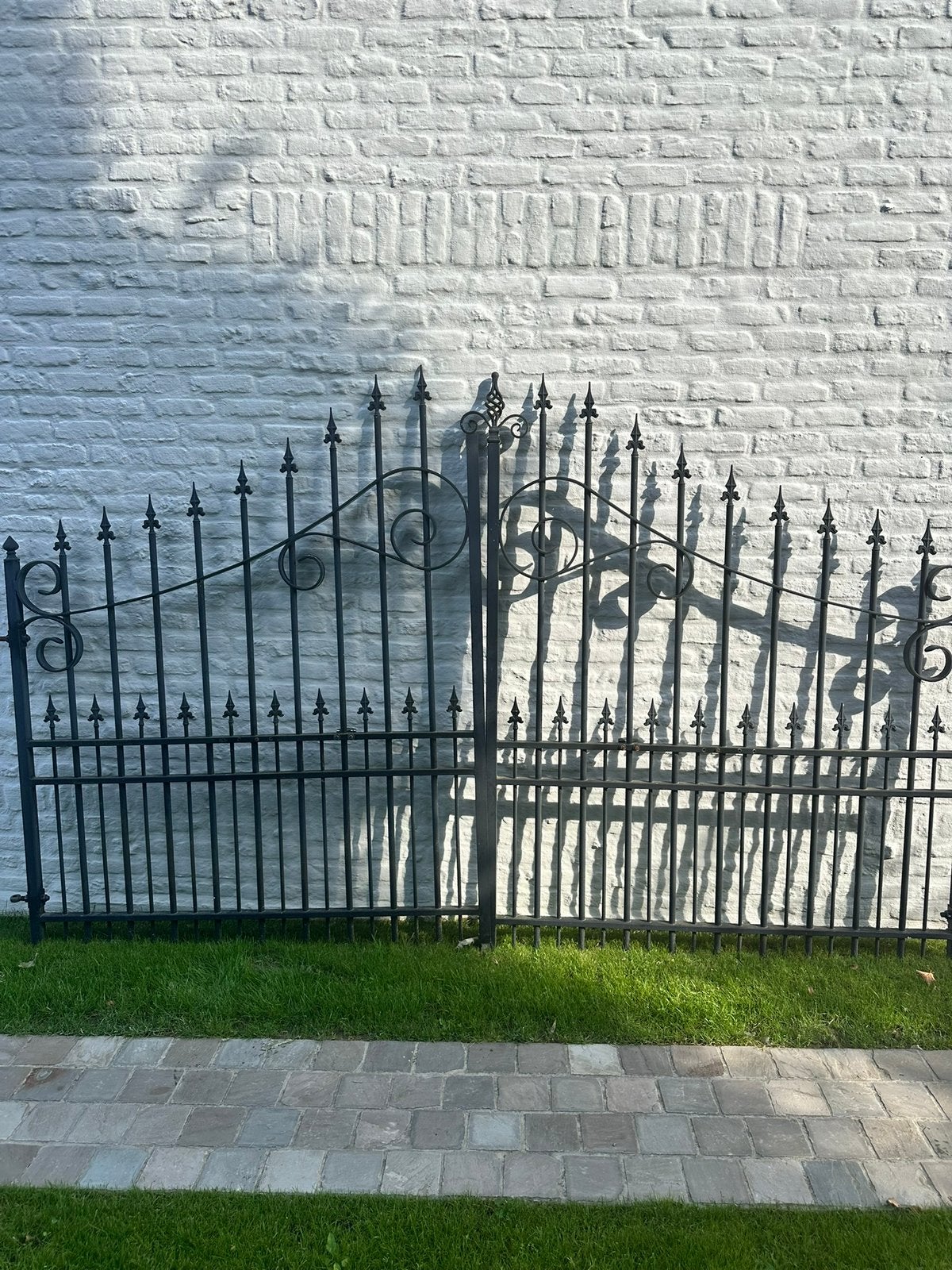 Stalen hekken voor opening 3m50cm, Tuin en Terras, Ophalen, Gebruikt, IJzer, Sierhekwerk