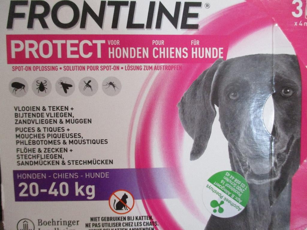 frontline protect voor honden, Dieren en Toebehoren, Ophalen of Verzenden, Zo goed als nieuw