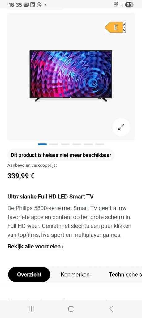 Tv, Enlèvement, Utilisé, LED, Philips