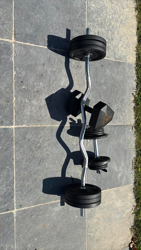Set gewichten, Sport en Fitness, Ophalen, Gebruikt