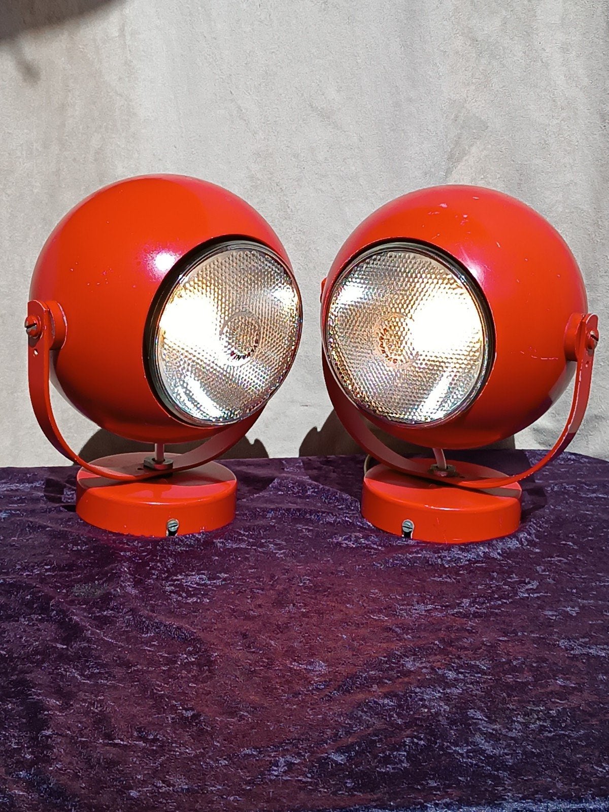 Lampe Eyeball Space Age Staff Leuchten 1970 étiquette origin, Enlèvement ou Envoi
