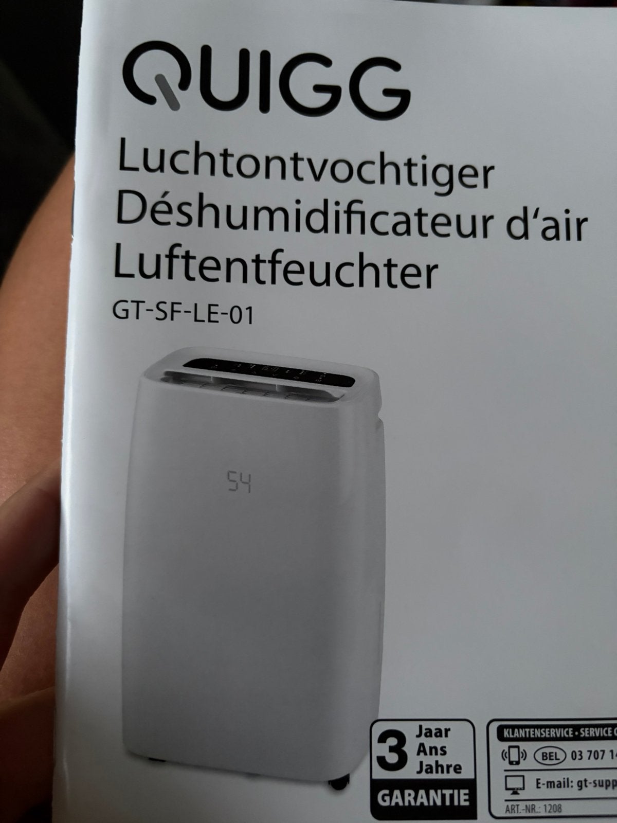 Luchtontvochtiger, Electroménager, Équipement de traitement de l'air, Enlèvement, Comme neuf, Déshumidificateur