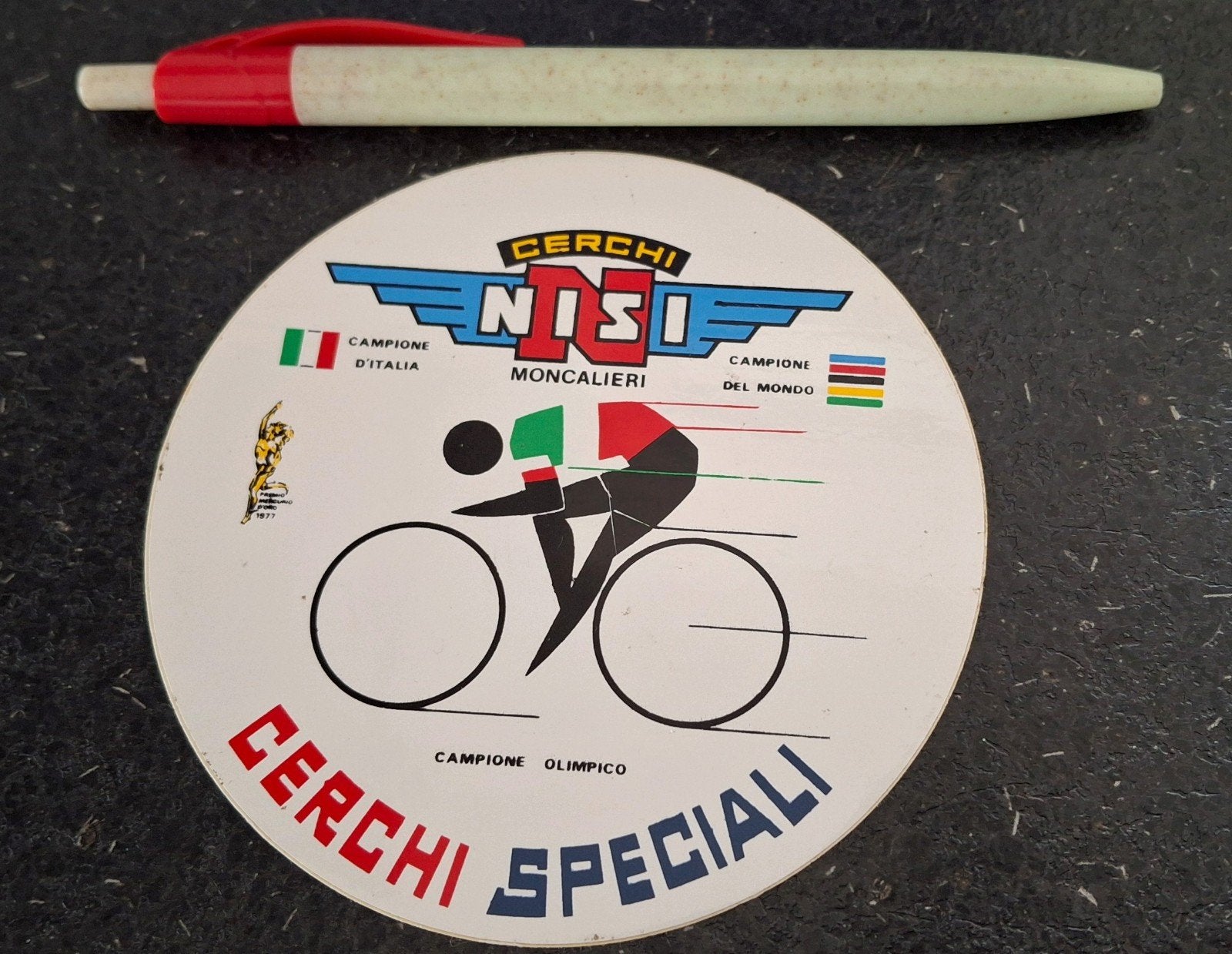 sticker wielrennen Nisi velgen fiets wereldkampioen, Ophalen of Verzenden, Zo goed als nieuw, Merk