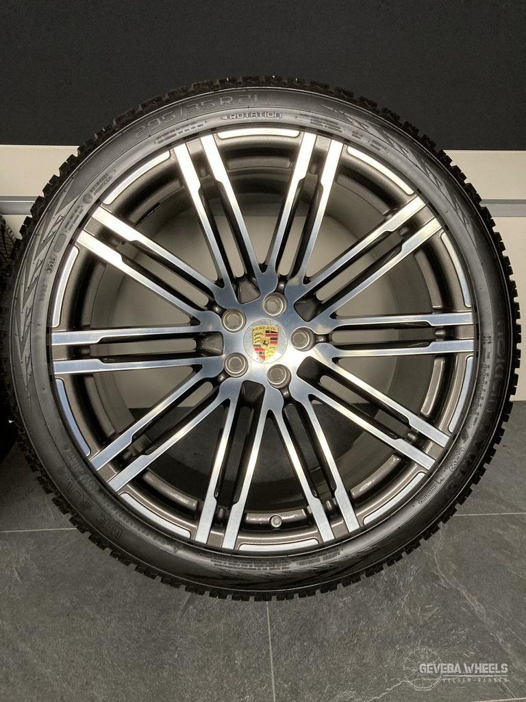 21” originele Porsche Macan Turbo III velgen + winterbanden, Gebruikt, -, 265 mm, -