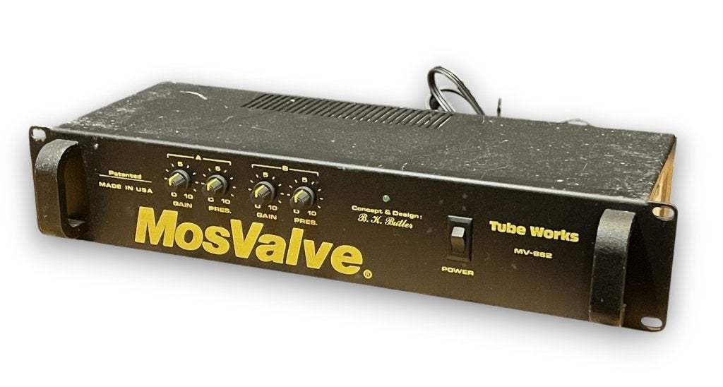 GEZOCHT: Tube Works - Mosvale poweramp!, Ophalen, Zo goed als nieuw, Gitaar, 50 tot 100 watt